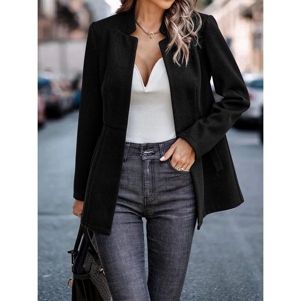 Women's High Collar Long Sleeve Blazer Jacket