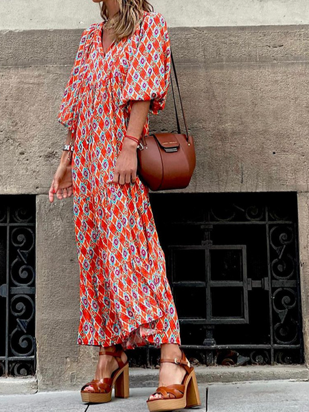 Bohemian Print Dress HFLBP6THBH