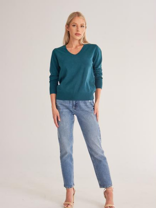 Women's V-neck Essential Sweater