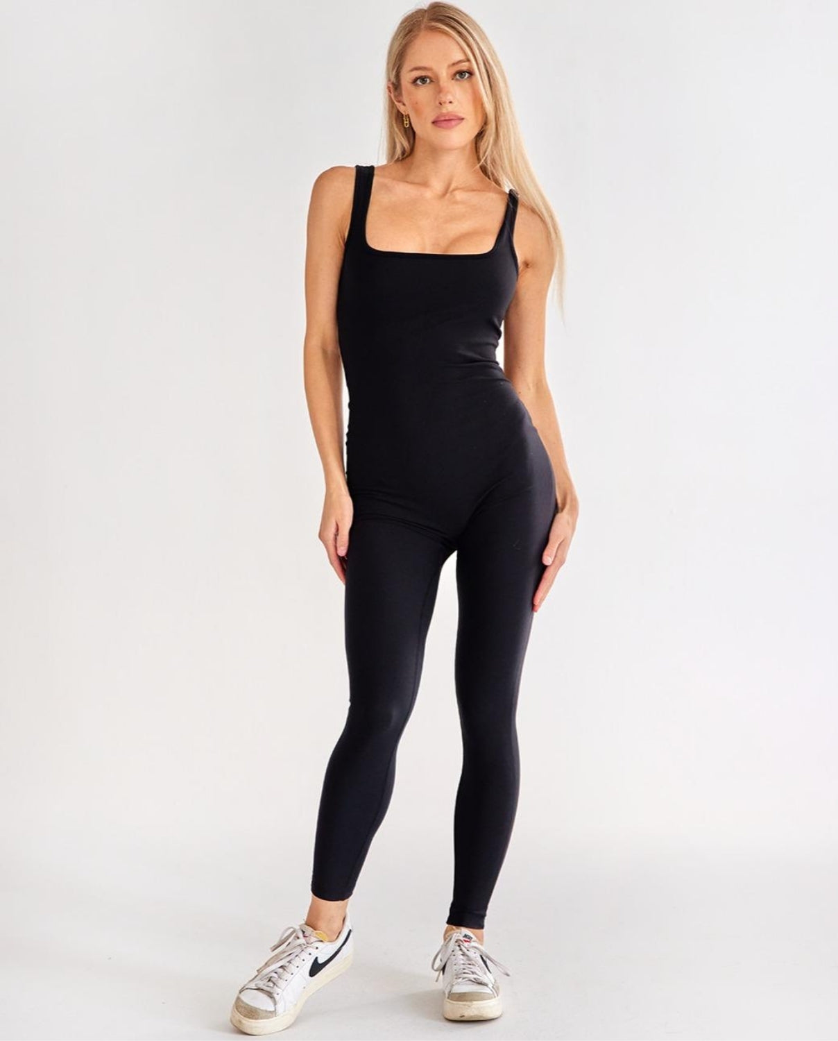 Square Neck Full Length Bodysuit -size down 1 for compression HW5YDD572B