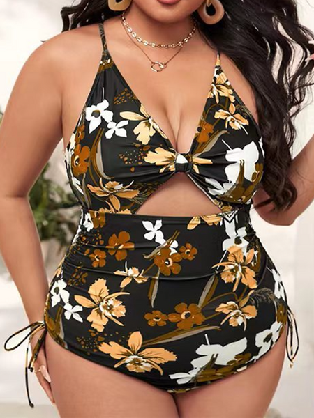 Plus Size Swimwear One-piece Printed Bikini Swimsuit Summer Holiday HW5C5ULS3Y