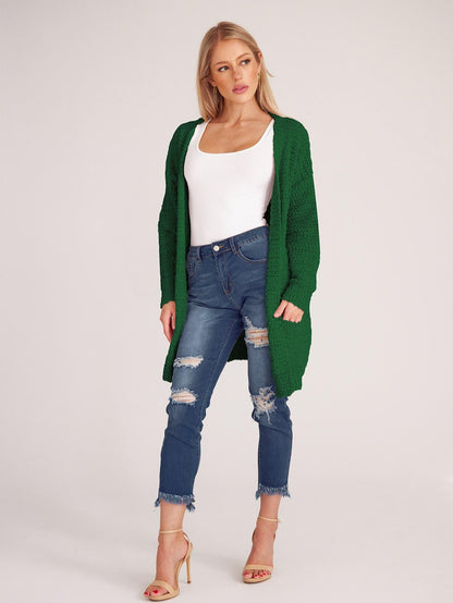 Women's Long Sleeve Soft Knitted Open Front Cardigans