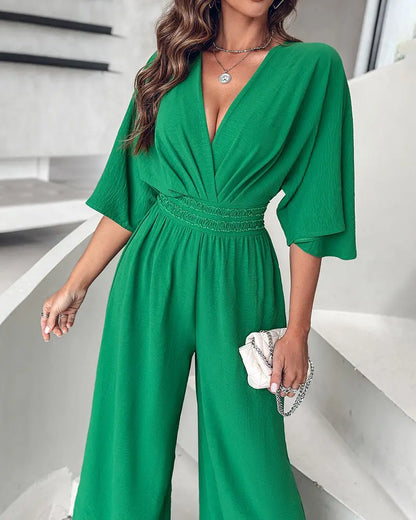 Women's V-neck Jumpsuit YJS240417005