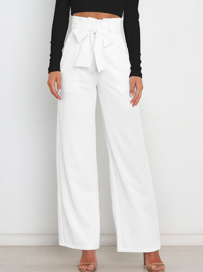 Wide-Leg Trousers With Belt HWU5DTFQA9