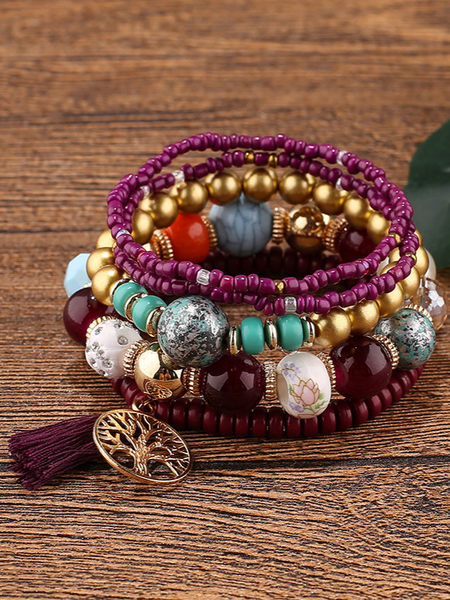 Boho Beaded Bracelet H8CWHW6DZH