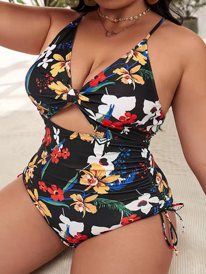 Plus Size Swimwear One-piece Printed Bikini Swimsuit Summer Holiday HW5C5ULS3Y