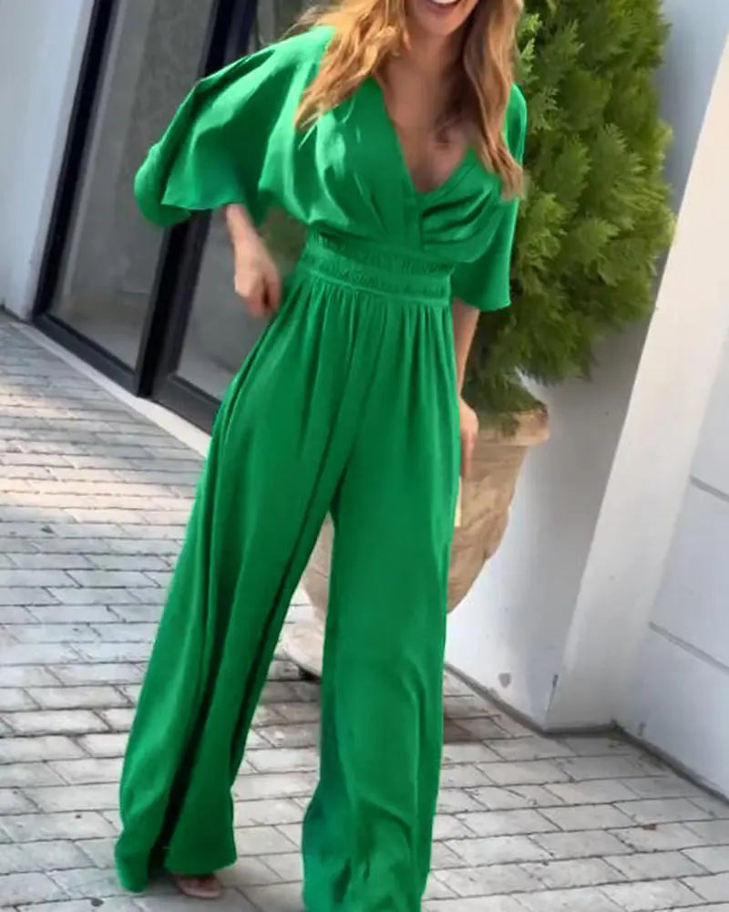 Women's V-neck Jumpsuit YJS240417005