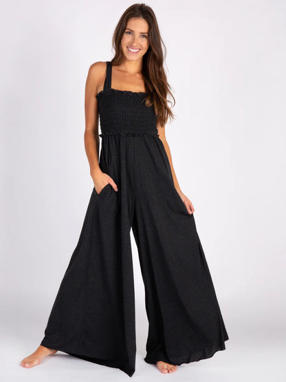 Women's Solid Color Sleeveless Jumpsuit YJS240420002