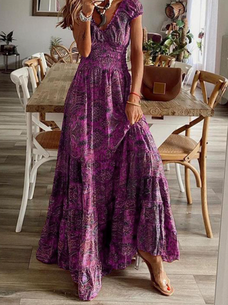 Boho Waisted Floral Women'S Dresses H6LA6Y7EEH