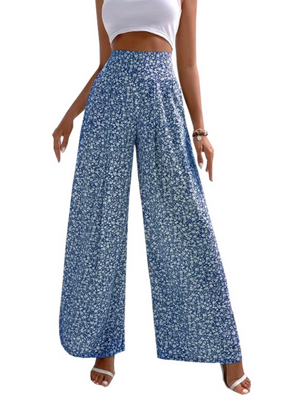 Loose print pants with waist tucked in HW5N82ZVVB