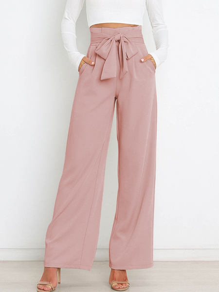 Wide-Leg Trousers With Belt HWU5DTFQA9