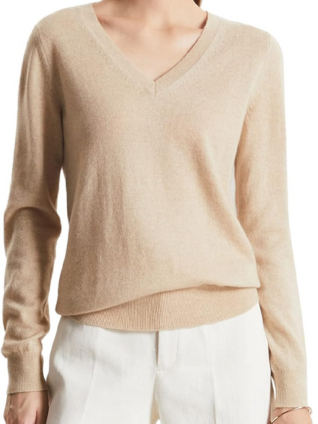 Women's V-neck Essential Sweater