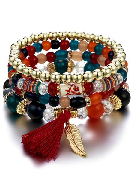 Boho Fringe Multi-Layer Bracelet H8CWHW6R2K