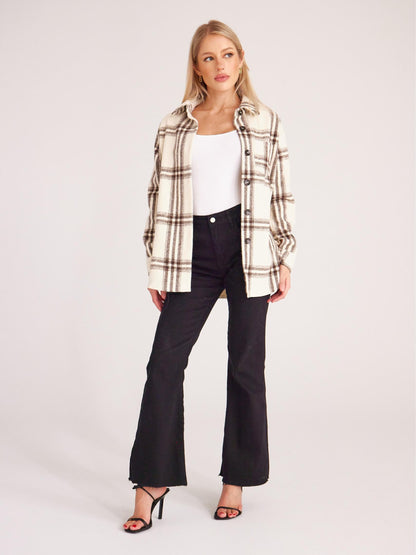 Women's Shirt Classic Plaid Shirt Jacket HXDNZ8ZQBS