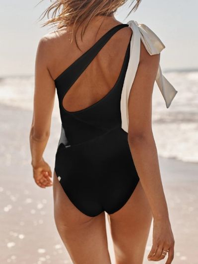 Women's One Shoulder Cut Out Swimsuit HEQ3Q8LB39